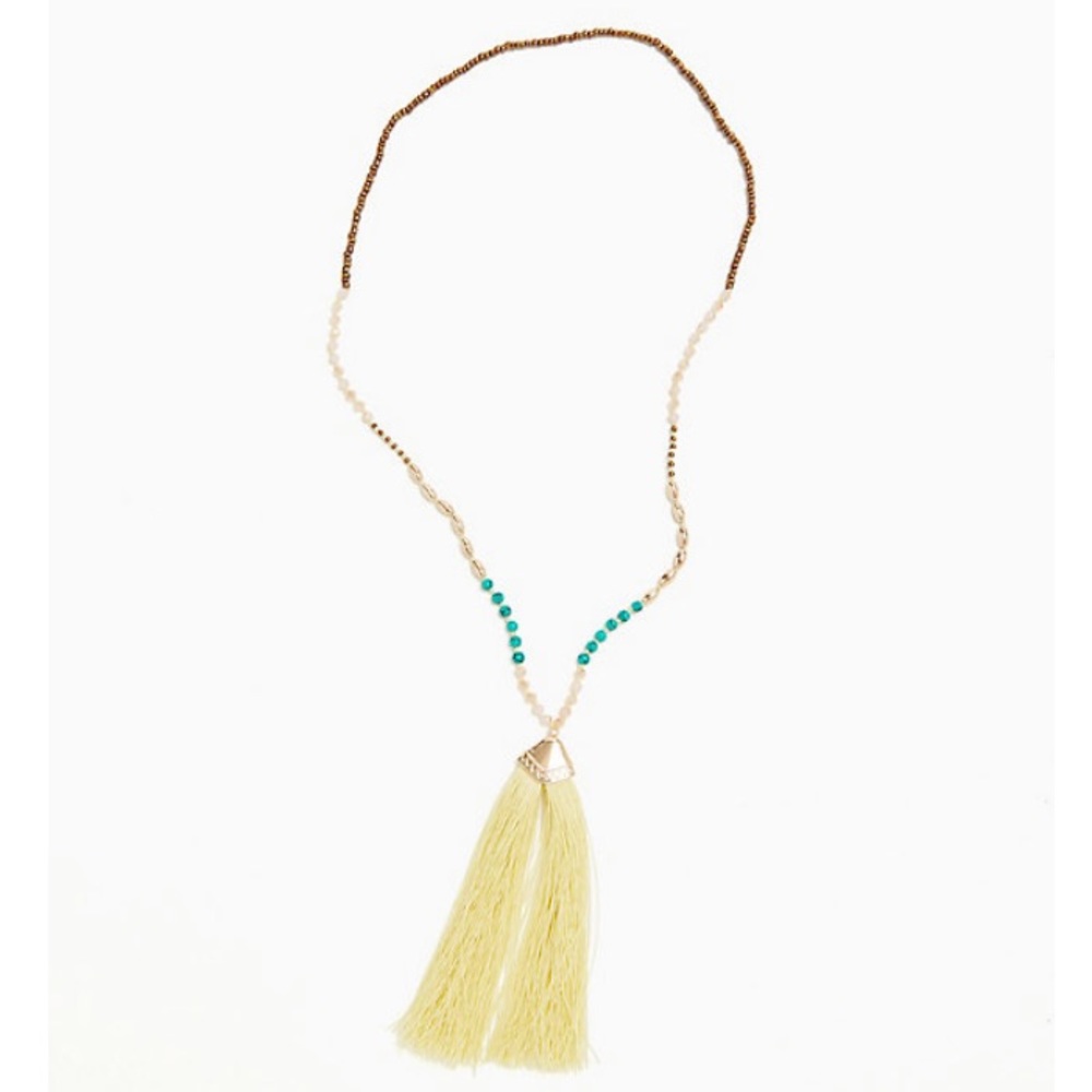 Torrid Multi Beaded Tassel Pendant Necklace